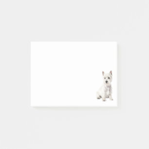 West Highland Terrier Welpe Hund Liebe Post-it Klebezettel