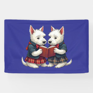 West Highland Terriers Burns Night liest Gedichte Banner