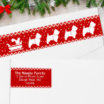 West Highland Terriers Christmas Schlitten Hunde<br><div class="desc">Fügen Sie Ihren Ferien-Mailings mit dieser lustigen Umhüllung um das Rücksendelabel ein wenig Lustigkeit hinzu. Die sonnige Illustration eines Teams von West Highland White Terriers, das mit einem Eichhörnchen einen Schlitten zieht. Einfach mit Ihrer eigenen Adresse personalisieren. Diese roten und weißen Labels sind perfekt für Westie Liebhaber Familien und Tierpfleger,...</div>