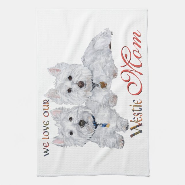 West Highland Terriers Mother Day Handtuch (Vertikal)