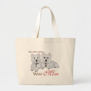 West Highland Terriers Muttertag Jumbo Stoffbeutel