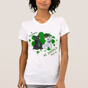 West Highland und Scottish Terrier St. Patrick's D T-Shirt