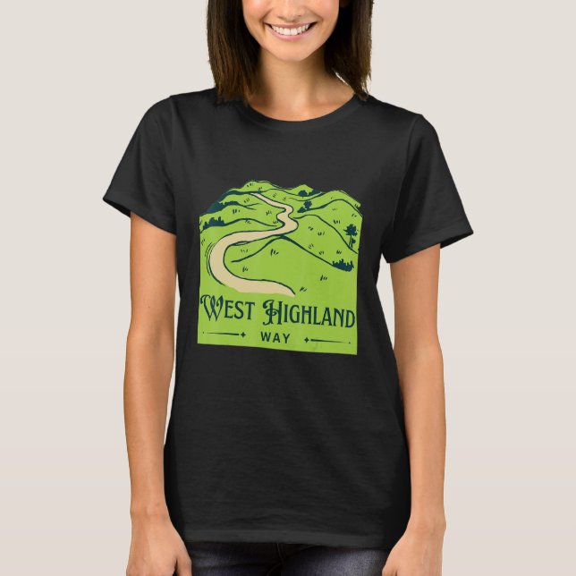 West Highland Way Scotland South West Coast Path T-Shirt (Vorderseite)