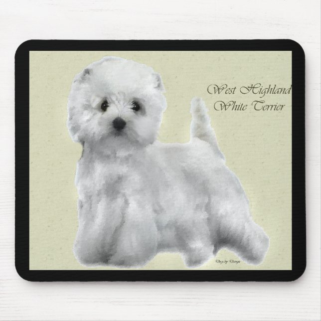 West Highland White Terrier Art Mousepad (Vorne)