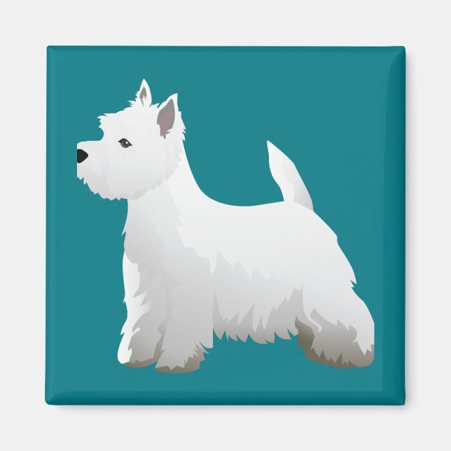 West Highland White Terrier Basic Breed Design Magnet (Vorne)