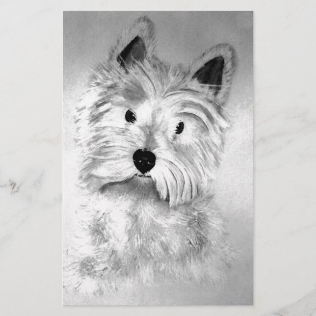 West Highland White Terrier Briefpapier (Vorderseite)