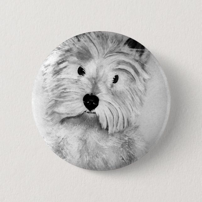 West Highland White Terrier Button (Vorderseite)