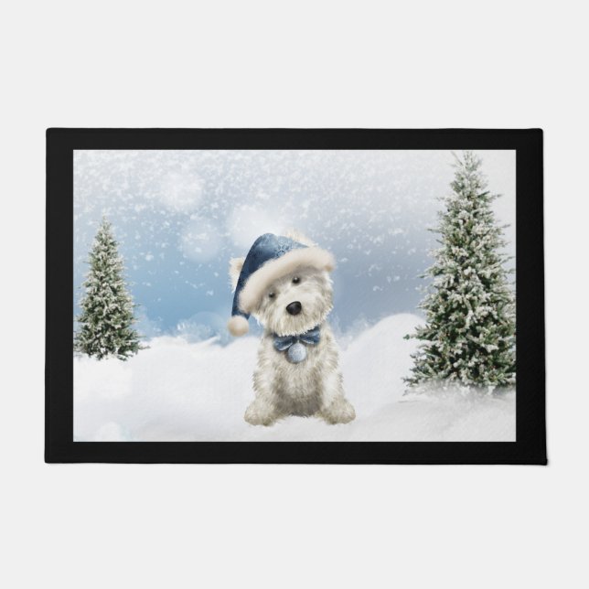 West Highland White Terrier Christmas Doormat Fußmatte (Vorderseite)