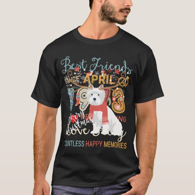 West Highland White Terrier Dog Christmas Westie T-Shirt (Vorderseite)