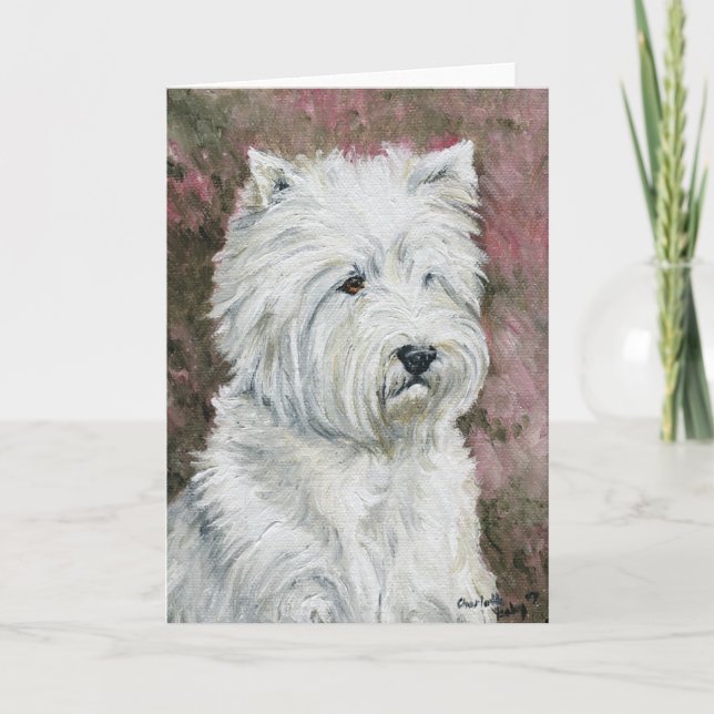 West Highland White Terrier Dog Grußkarte Karte (Vorderseite)