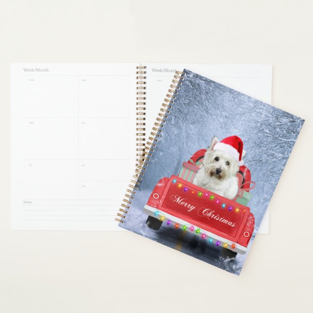 West Highland White Terrier Dog in Snow LKW Planer (Anzeige)