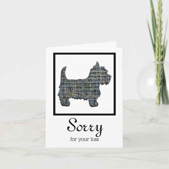 West Highland White Terrier Dog Pet Sympathie Card Karte (Vorderseite)