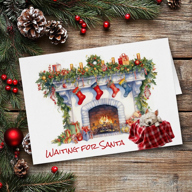 West Highland White Terrier Dog warten auf Santa (Von Creator hochgeladen)