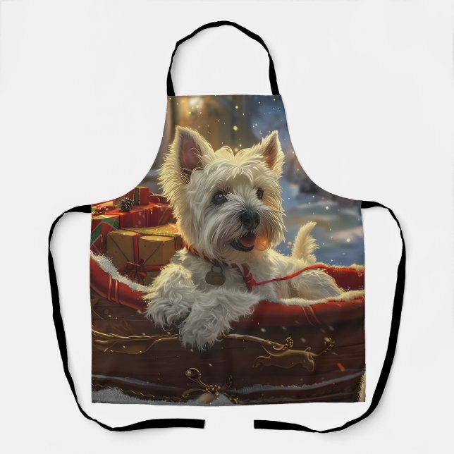West Highland White Terrier Dog Weihnachtsfest Schürze (Vorderseite)