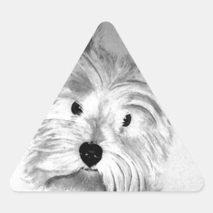 West Highland White Terrier Dreieckiger Aufkleber