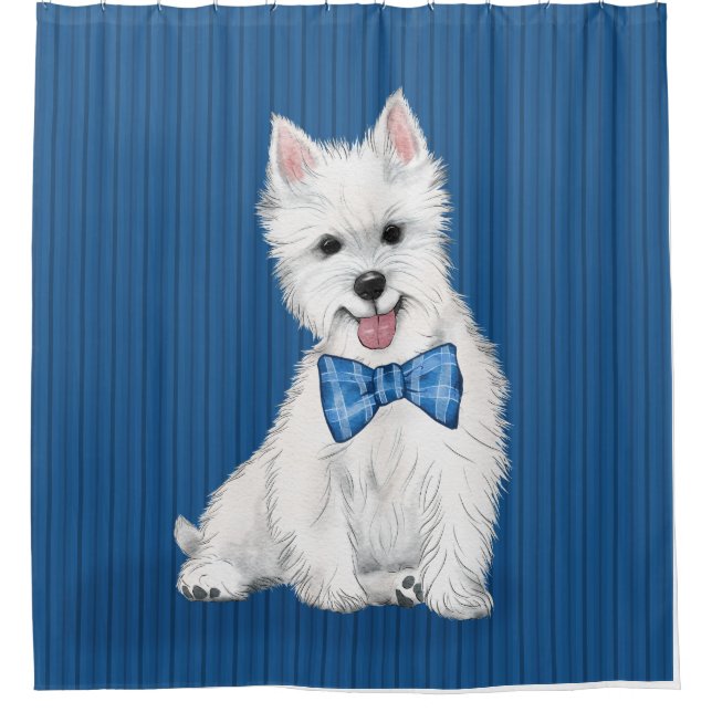 West Highland White Terrier Duschvorhang (Vorderseite)