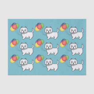 West Highland White Terrier Geburtstagsballons Hun Seidenpapier