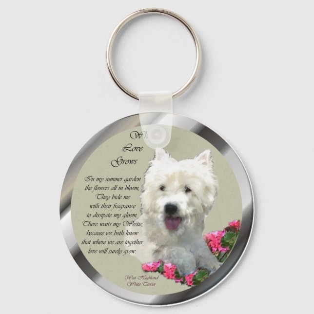 West Highland White Terrier Geschenke Schlüsselanhänger (Vorderseite)