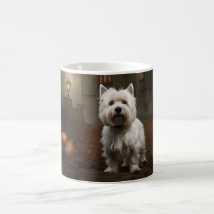 West Highland White Terrier Halloween Beängstigend Kaffeetasse