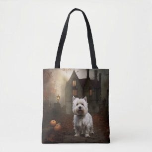 West Highland White Terrier Halloween Beängstigend Tasche