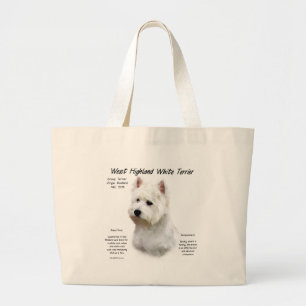 West Highland White Terrier History Design Jumbo Stoffbeutel