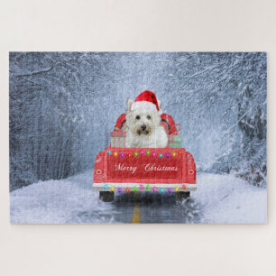 West Highland White Terrier Hund im Schnee