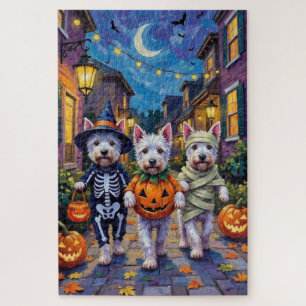 West Highland White Terrier in Halloween-Kostümen