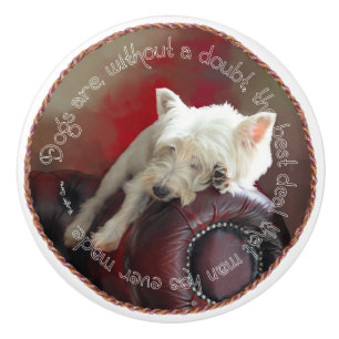 West Highland White Terrier Keramikknauf