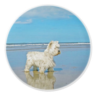 West Highland White Terrier Keramikknauf