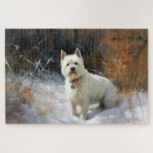 West Highland White Terrier Lass es schneien Weihn