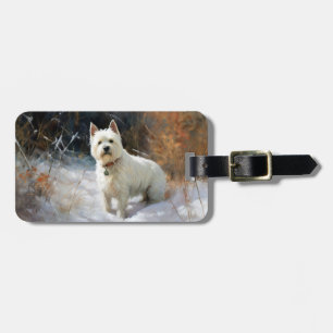 West Highland White Terrier lassen es Weihnachten  Gepäckanhänger