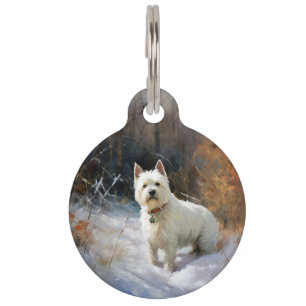 West Highland White Terrier lassen es Weihnachten Haustiermarke