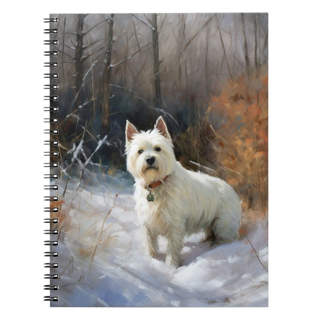 West Highland White Terrier lassen es Weihnachten  Notizblock (Vorderseite)