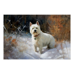 West Highland White Terrier lassen es Weihnachten  Poster