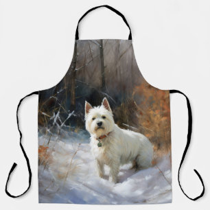 West Highland White Terrier lassen es Weihnachten  Schürze