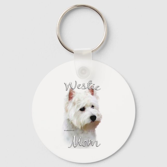 West Highland White Terrier Mama 2 Schlüsselanhänger (Vorderseite)