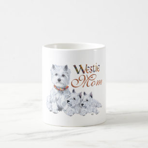 West Highland White Terrier Mama & Pups Kaffeetasse