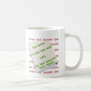 West Highland White Terrier Naughty oder Nice Kaffeetasse