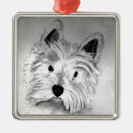 West Highland White Terrier Ornament Aus Metall