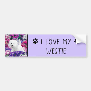West Highland White Terrier Painting Dog Art Autoaufkleber