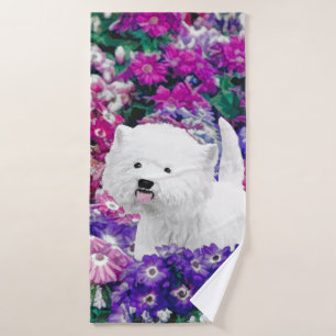 West Highland White Terrier Painting Dog Art Badhandtuch Set