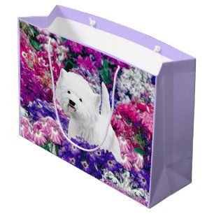 West Highland White Terrier Painting Dog Art Große Geschenktüte
