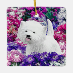 West Highland White Terrier Painting Dog Art Keramikornament