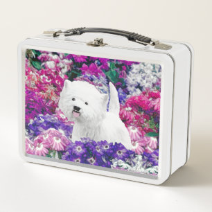 West Highland White Terrier Painting Dog Art Metall Brotdose