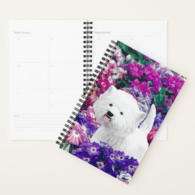 West Highland White Terrier Painting Dog Art Planer (Anzeige)