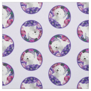 West Highland White Terrier Painting Westie Dog Stoff
