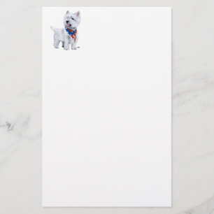 West Highland White Terrier Patriotisch Briefpapier