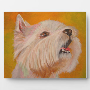 West Highland White Terrier Portrait Fotoplatte