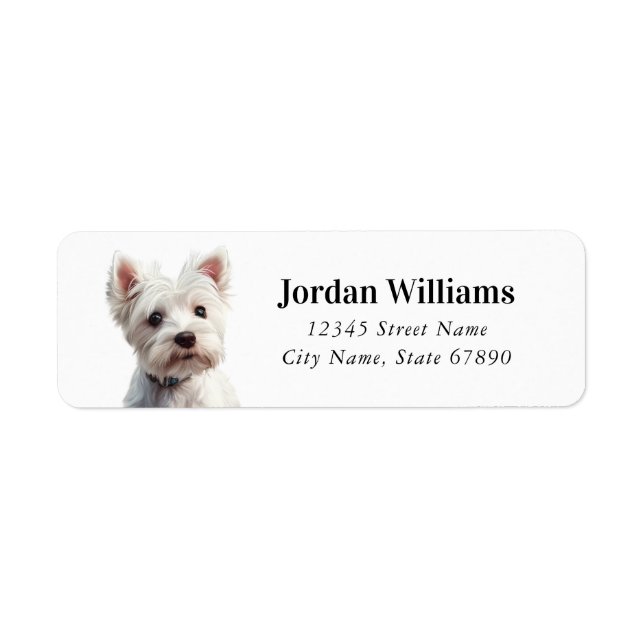West Highland White Terrier Rücksendeadressen-Aufk (Vorne)
