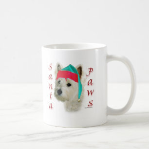 West Highland White Terrier Santa Paws Kaffeetasse